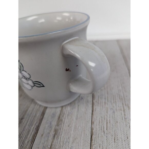 Set of 2 CHANTILLY Stoneware By Hearthside Cups  Coffee Tea Fleur De Lune - Picture 5 of 8